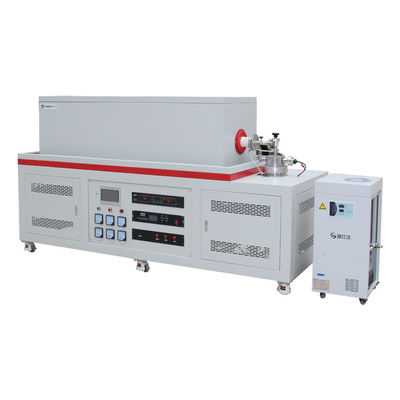 1700C CVD lò ống chân không 3 vùng với máy trộn khí MFC và đơn vị bơm phân tử